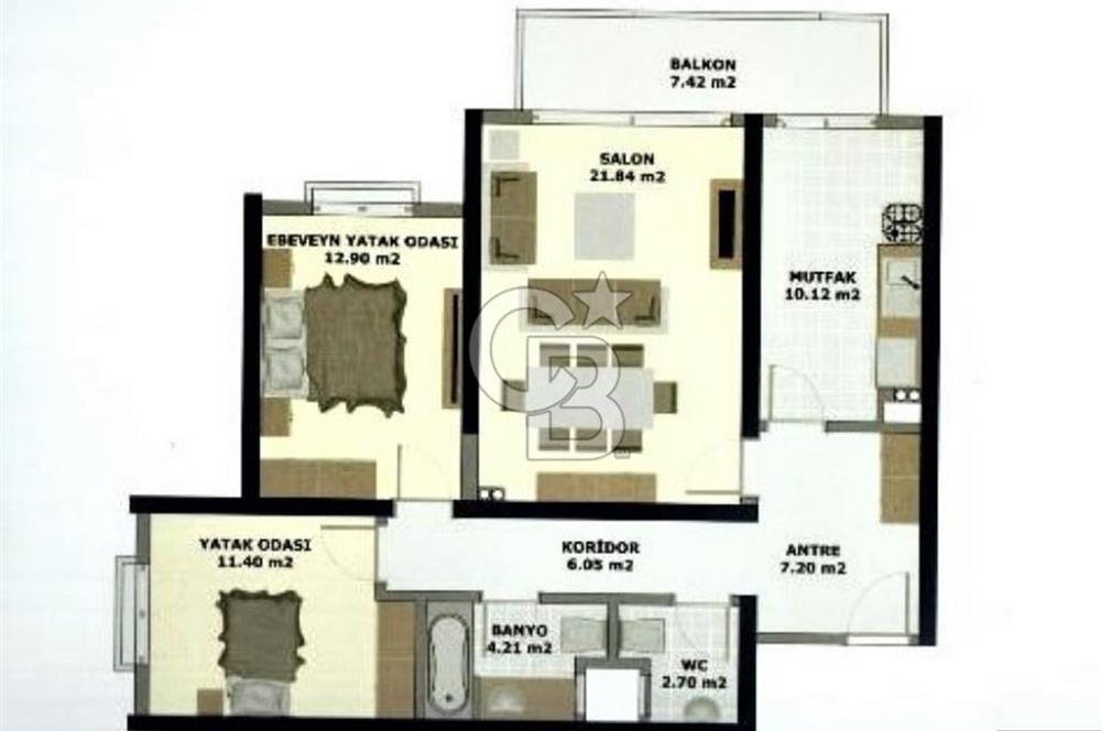 Mavişehir Emlak Konut Deniz & Havuz Satılık 2+1 120 m² Daire
