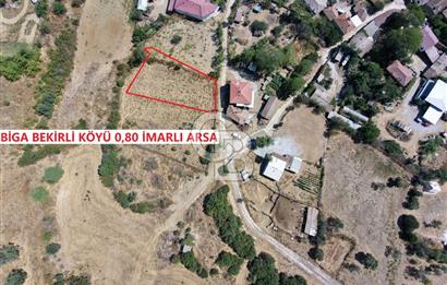 BİGA BEKİRLİ PARİON ANTİK KENTE YAKIN KÖYİÇİ EMSAL 0,80 MUHTEŞEM KONUMLU ARSA 
