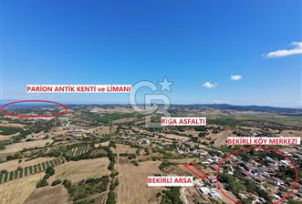 BİGA BEKİRLİ PARİON ANTİK KENTE YAKIN KÖYİÇİ EMSAL 0,80 MUHTEŞEM KONUMLU ARSA  - 1 - 373378