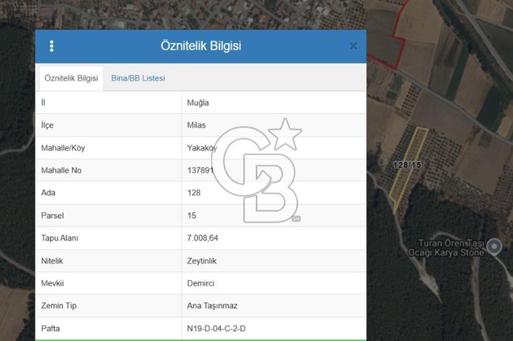 Muğla Milas Yakaköy Satılık Zeytinlik