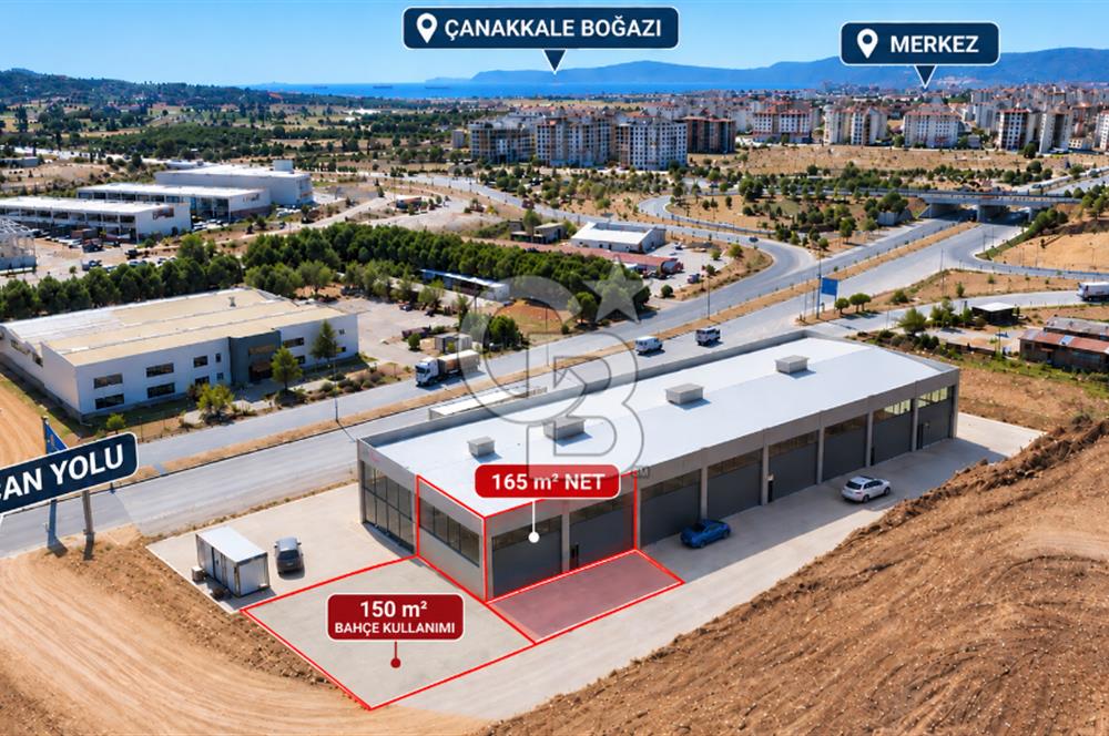 ÇANAKKALE IŞIKLARDA KİRALIK DÜKKAN 165M² NET 150M² ÖN BAHÇE