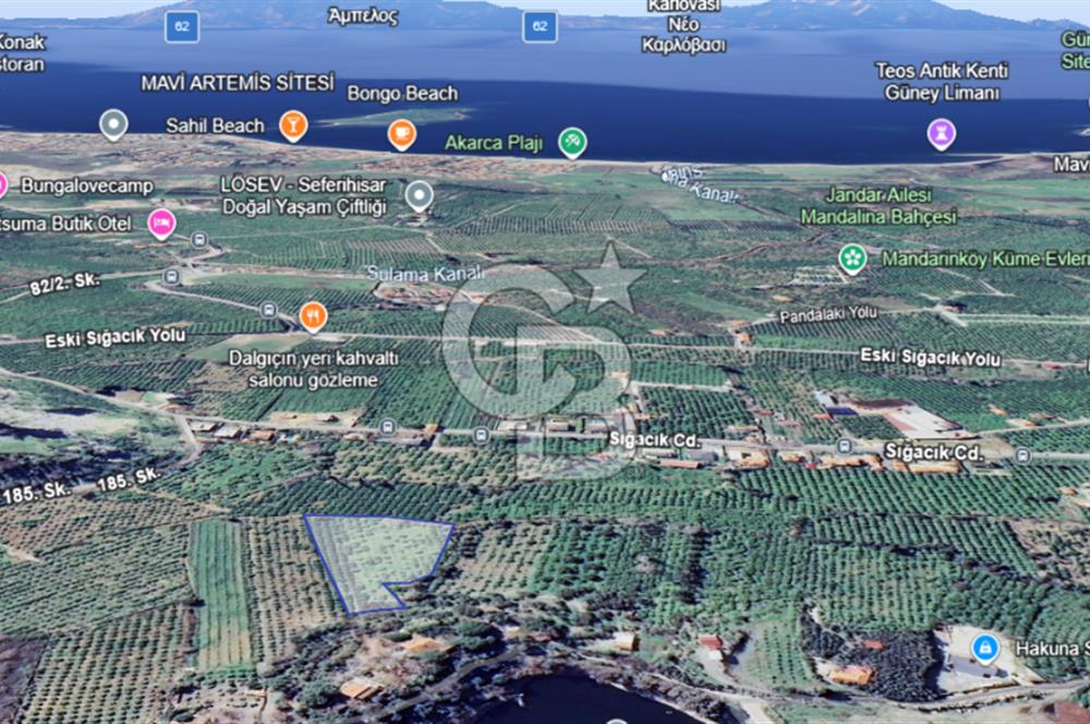 SEFERİHİSAR SIĞACIK'TA SATILIK 4.582M² ARAZİ