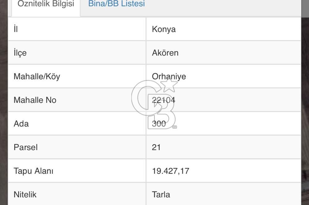 KONYA AKÖREN ORHANİYEDE ASVALT YOLA CEPHE SATILIK TARLA