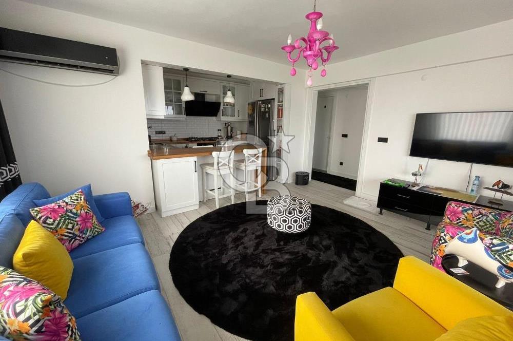 Ayvalık Sarımsaklı Plajına 50m Deniz Manzaralı Satılık 2+1 Daire 