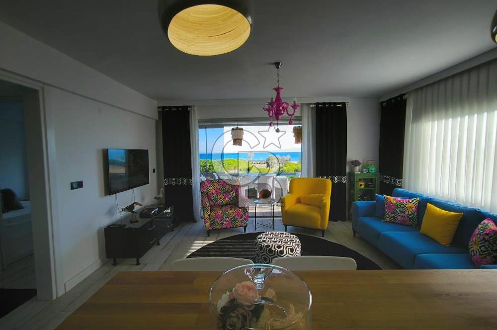 Ayvalık Sarımsaklı Plajına 50m Deniz Manzaralı Satılık 2+1 Daire 