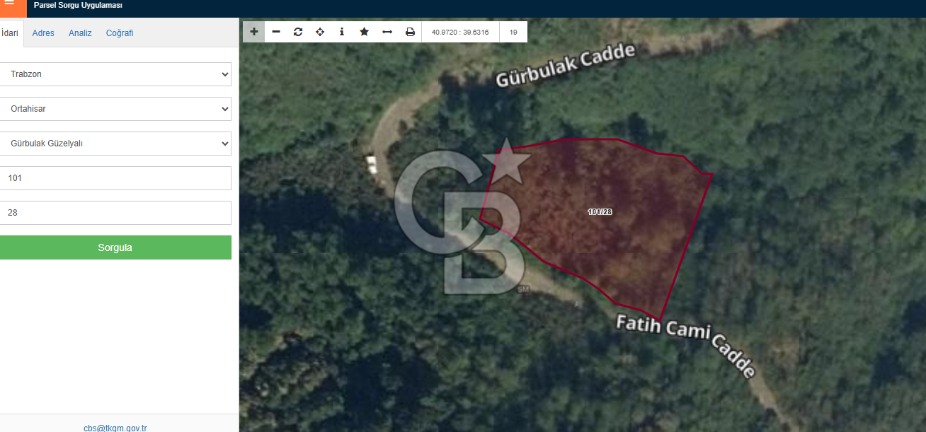 Ortahisar Gürbulak Güzelyalı'da 2720m2 yola cephe fındıklık