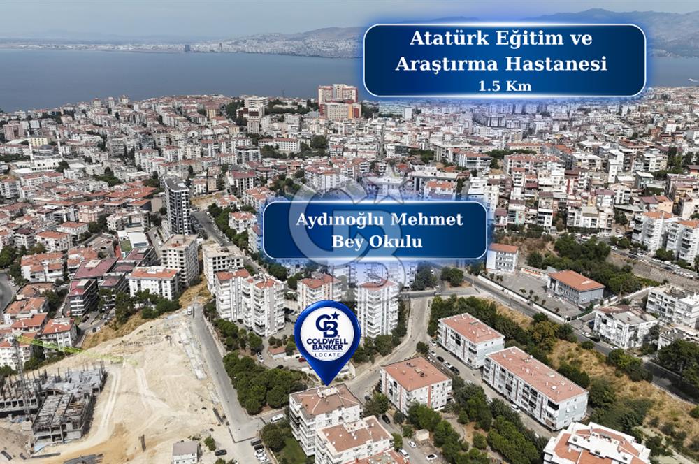 Karabağlar Tahsin Yazıcı Mahallesinde Deniz Manzaralı 3+1 Daire