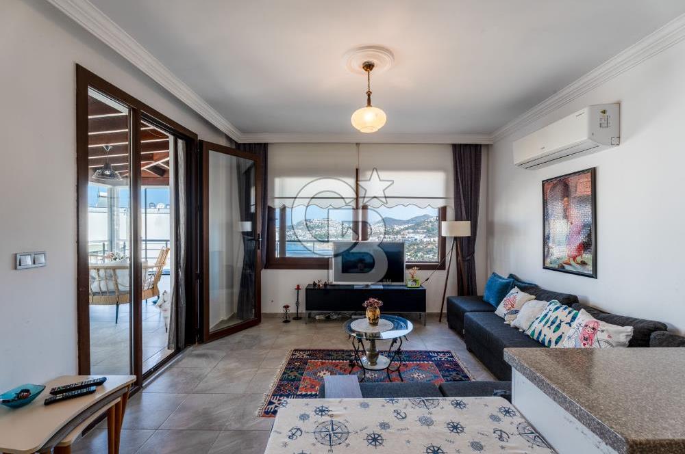 Bodrum Koyunbaba da Nezih bir sitede ortak havuzlu 2+1