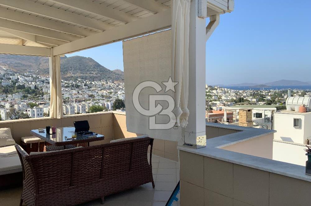 Bodrum Turgutreis’te Deniz, Doğa Ve Şehir Manzaralı Satılık Eşyalı Daire