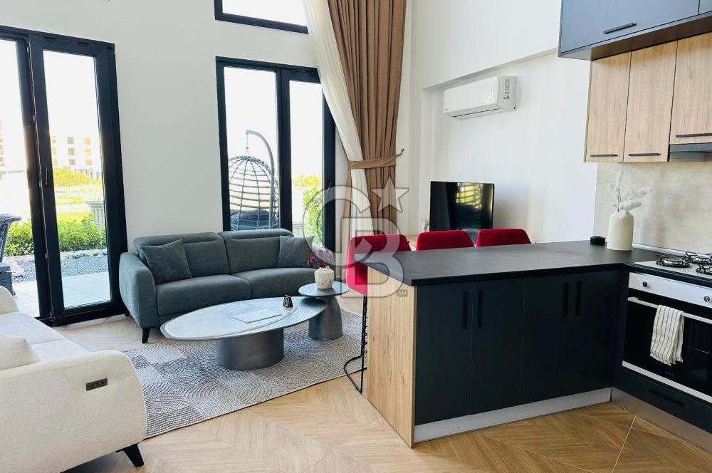 KKTC GİRNE LAPTADA DENİZ MANZARALI EŞYALI SATILIK 2+1 LOFT DAİRE
