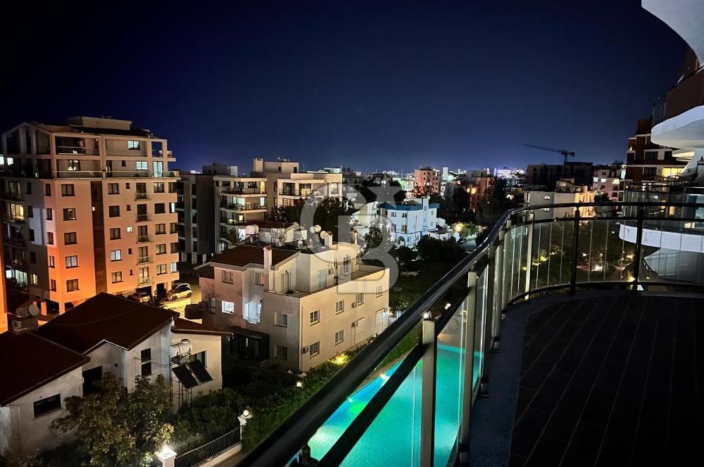 KKTC GİRNE MERKEZDE AKACAN ELEGANCE SİTESİNDE DENİZ HAVUZ VE DAĞ MANZARALI KOMPLE EŞYALI SATILIK 3+1 DAİRE