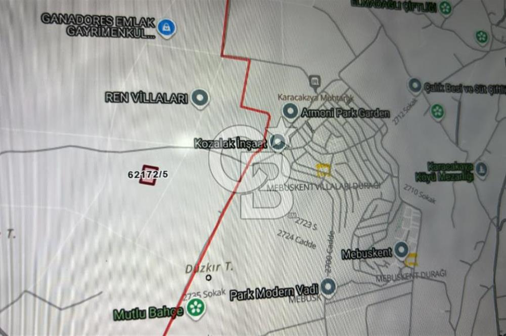 MEBUSKENT'DE BULVARA YOLA CEPHE 200 m2 SATILIK ARSA