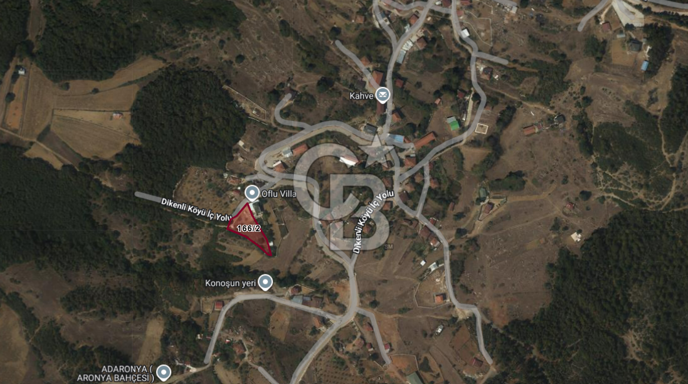 Dikenli'de Villa Bölgesinde Konut İmarlı Parke Yol Cephe Tarla