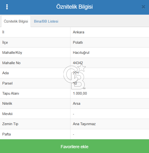 hacıtuğrul satılık 1350m2 arsa