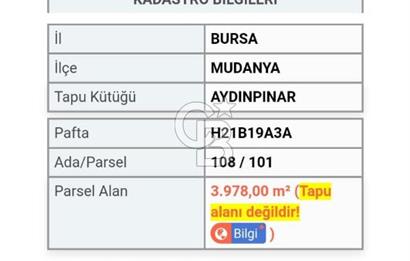 MUDANYA AYDINPINAR'DA VİLLA İMARLI ARSA