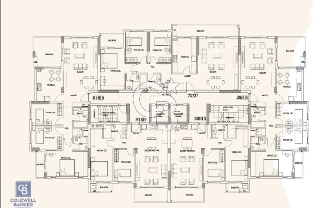 AKCAABAT'TA ANAYOLA 30 METRE DENIZ MANZARALI 3+1 SIFIR DAIRE