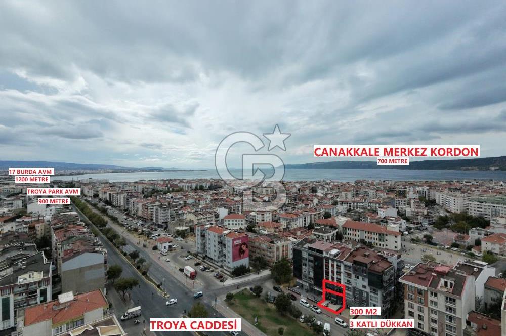 ÇANAKKALE BARBAROS TROYA CADDESİ ÜZERİNDE 3 KATLI KİRACILI SATILIK FIRSAT İŞYERİ 