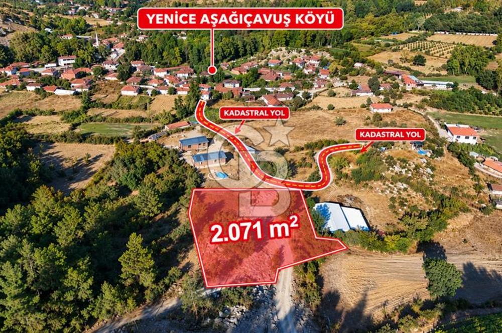 YENİCE AŞAĞIÇAVUŞ KÖYÜNDE 2.071 M² KÖY İÇİ İMARLI SATILIK ARSA