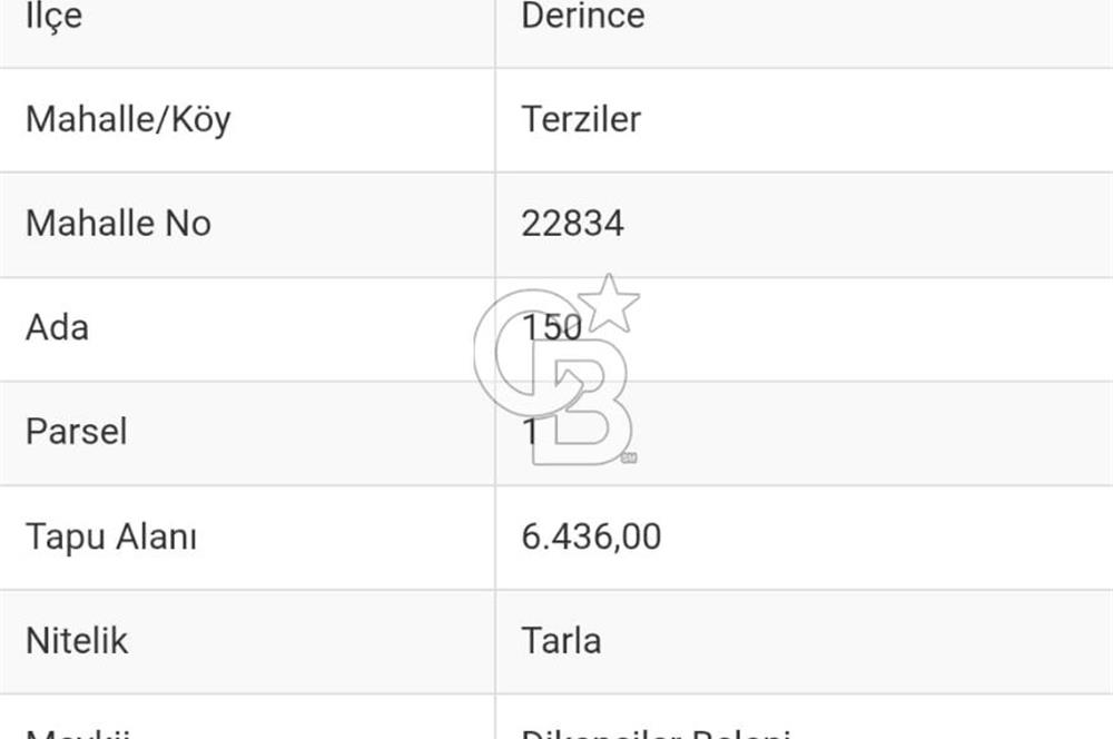 Kocaeli Derince Terziler mah satılık 7 dönüm fırsat arazi tarla
