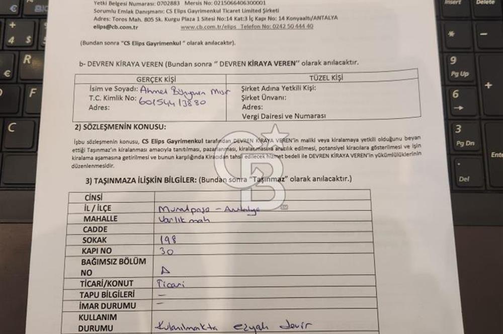 Antalya Muratpasa Varlik Devren Kiralik Cafe Restoran