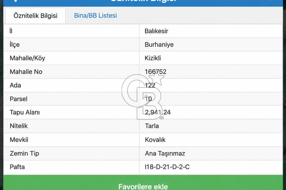 Burhaniye Kızıklıda 2.941 m² Bakımlı Satılık Zeytinlik