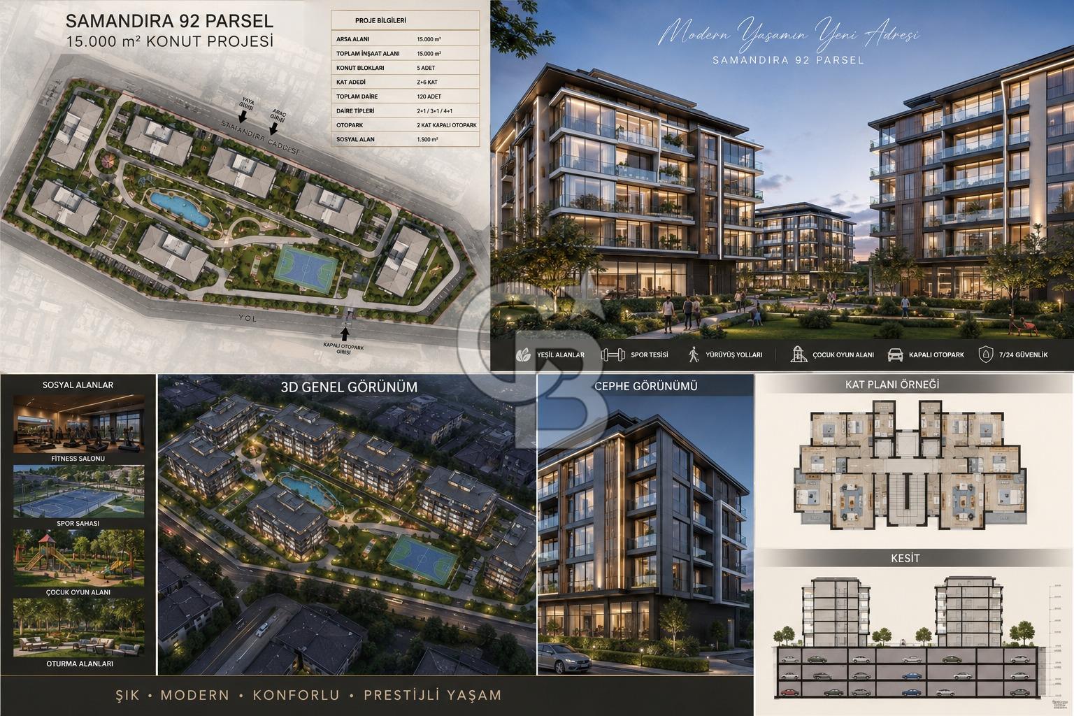 SAMANDIRA MERKEZDE 11.500 M² KAT KARŞILIĞI ARSA