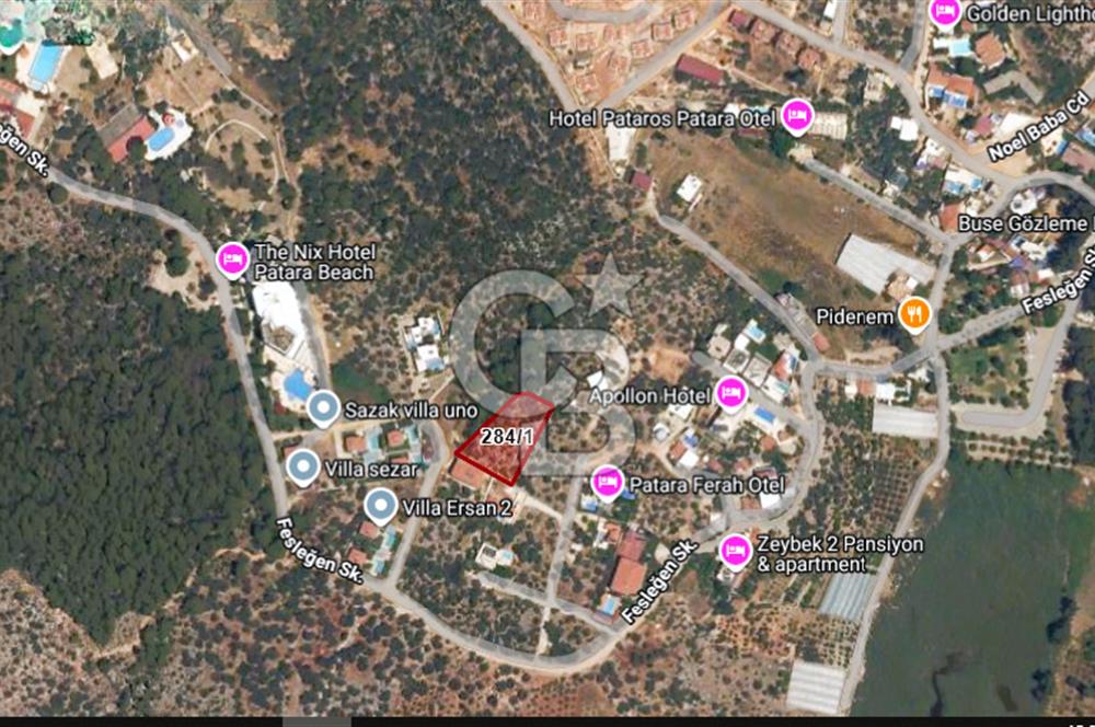 KAŞ GELEMİŞ'TE 1942 M2 İMARLI ARSA KÖŞE PARSEL DENİZ MANZARALI