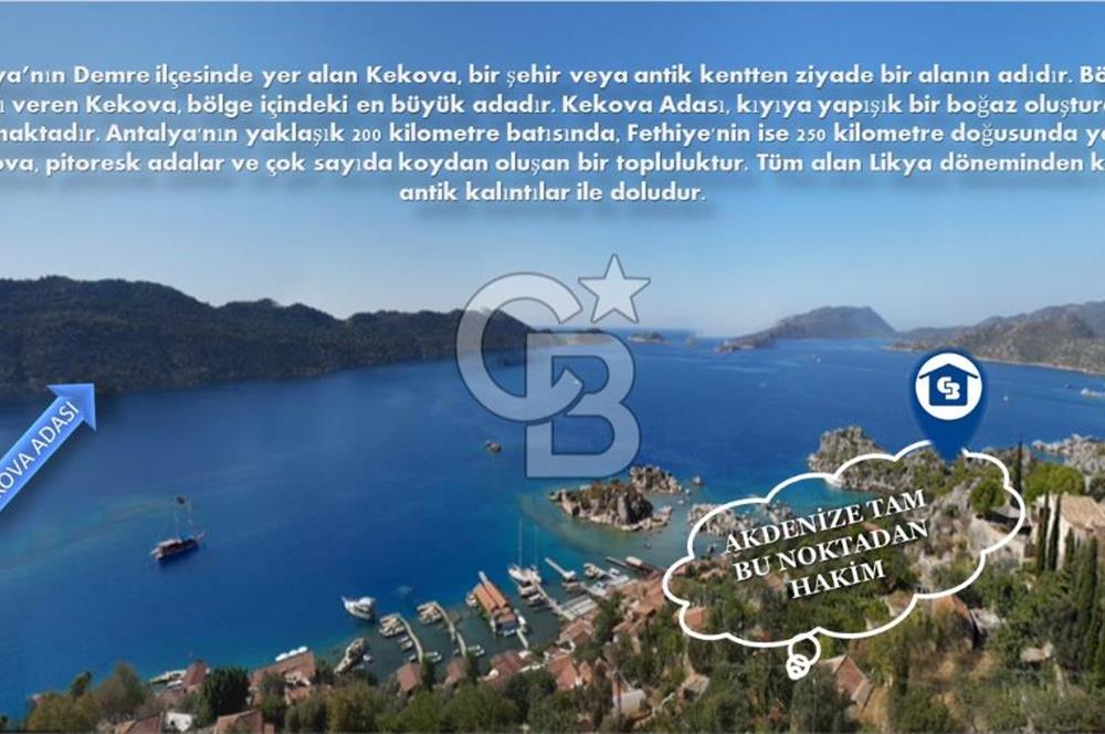 Bir LİKYA Rüyası Kaleköy'de 360° Manzaralı Taş Ev ve Geniş Arsa