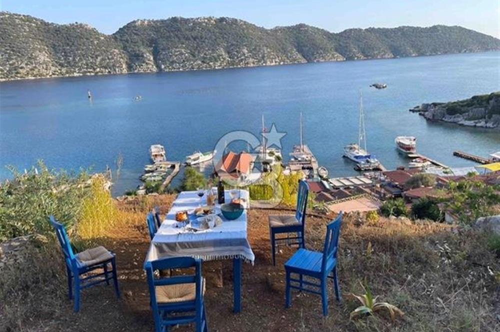 Bir LİKYA Rüyası Kaleköy'de 360° Manzaralı Taş Ev ve Geniş Arsa