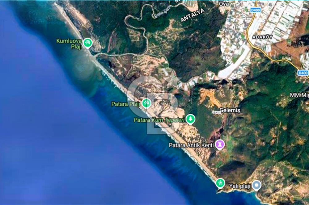 KAŞ GELEMİŞ'TE 1942 M2 İMARLI ARSA KÖŞE PARSEL DENİZ MANZARALI