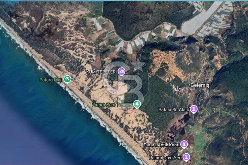KAŞ GELEMİŞ'TE 1942 M2 İMARLI ARSA KÖŞE PARSEL DENİZ MANZARALI