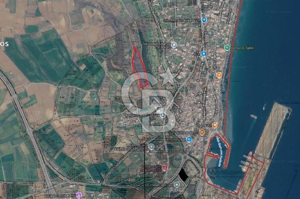 Tekirdağ Süleymanpaşa Barbaros Mah. Satılık 16700 m² Arsa