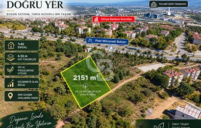 İZMİT MALTA MAH. 2.151 m² SATILIK ARSA | EMSAL 0.40 | 6.50 m