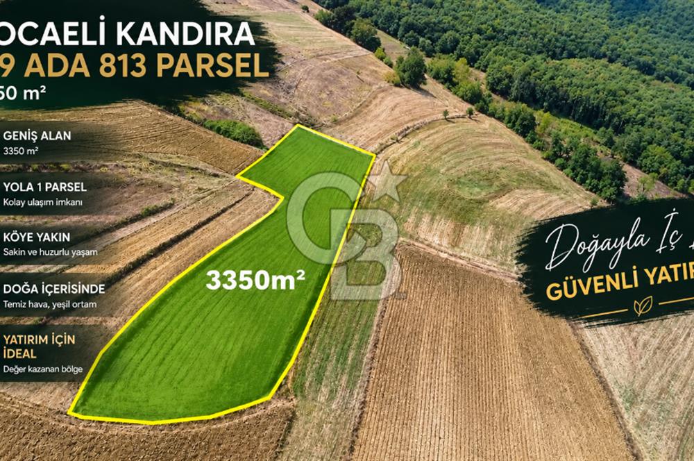 KANDIRA KIRKARMUT'TA SATILIK 3.350 m² TARLA | YOLA 1 PARSEL