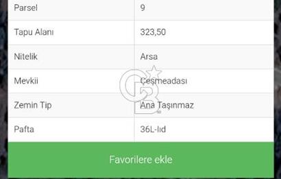 İZMİR/SELÇUK BELEVİ ÇEŞMEADASINDA ARSA-YATIRIMLIK FIRSAT