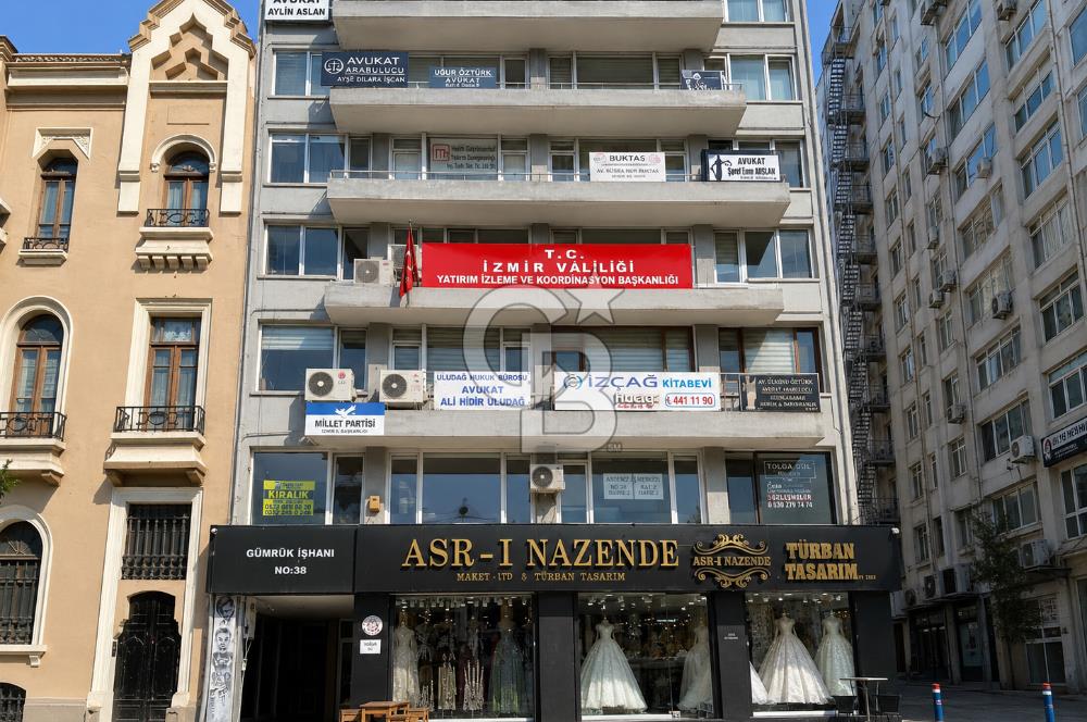 KONAK PİER KARŞISI GÜMRÜK İŞHANI'NDA KİRALIK 0FİS
