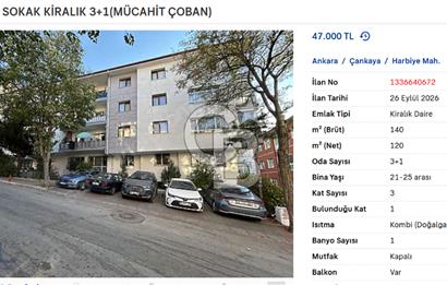 NİĞDE SOKAK KİRALIK 3+1(MÜCAHİT ÇOBAN) 