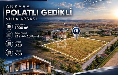 POLATLI GEDİKLİ DE SATILIK 1000 m² VİLLA ARSASI