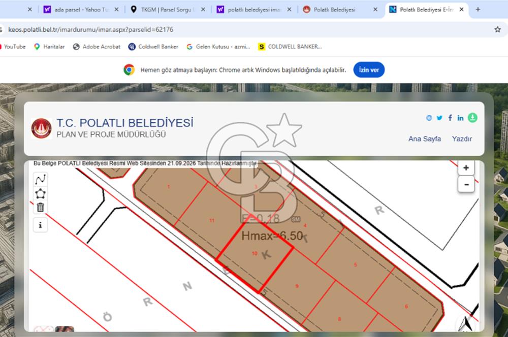 POLATLI GEDİKLİ DE SATILIK 1000 m² VİLLA ARSASI
