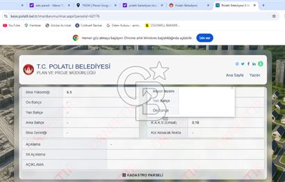 POLATLI GEDİKLİ DE SATILIK 1000 m² VİLLA ARSASI