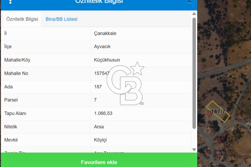 Çanakkale Ayvacık Küçükhusun Harika Doğa ve Baraj Manzaralı Arsa