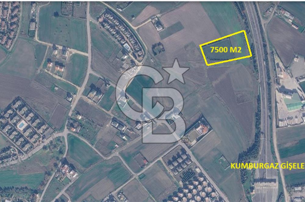 KUMBURGAZ GİŞELERİ YANINDA 7.500 M² VİLLA İMARLI SATILIK ARSA