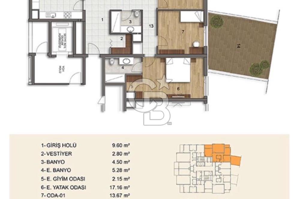 AKADİA MODERN KONUTLARI 3+1 KIŞ BAHÇELİ MANZARALI SATILIK DAİRE 