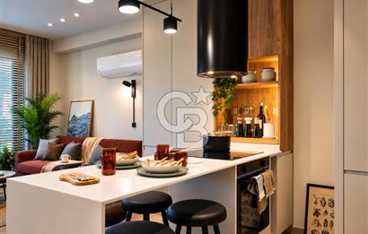 ÇANDARLI'DA 1+1 HAVUZLU GÜVENLİKLİ SİTE'DE SATILIK 55m2 DAİRE
