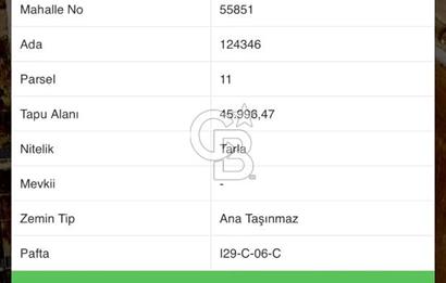 CB NEWYAŞAM' DAN KÖK TAPULU SATILIK YATIRIMLIK TARLA
