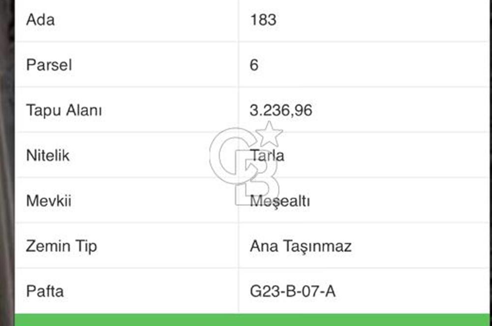 Körfez Cuma'da Yola Cepheli 3.236 m² Satılık Müstakil Tarla