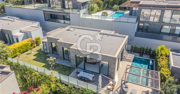 Yalıkavak'ta Yatay Mimari Özel Havuzlu Bahçeli 3+1 Villa - 376178