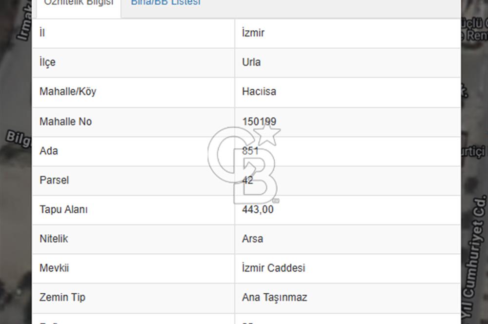 URLA HACI İSA MAH. SATILIK TİCARİ ARSA