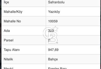 SAFRANBOLU YAZIKÖY DE SATILIK BAHÇE  - 1 - 376218