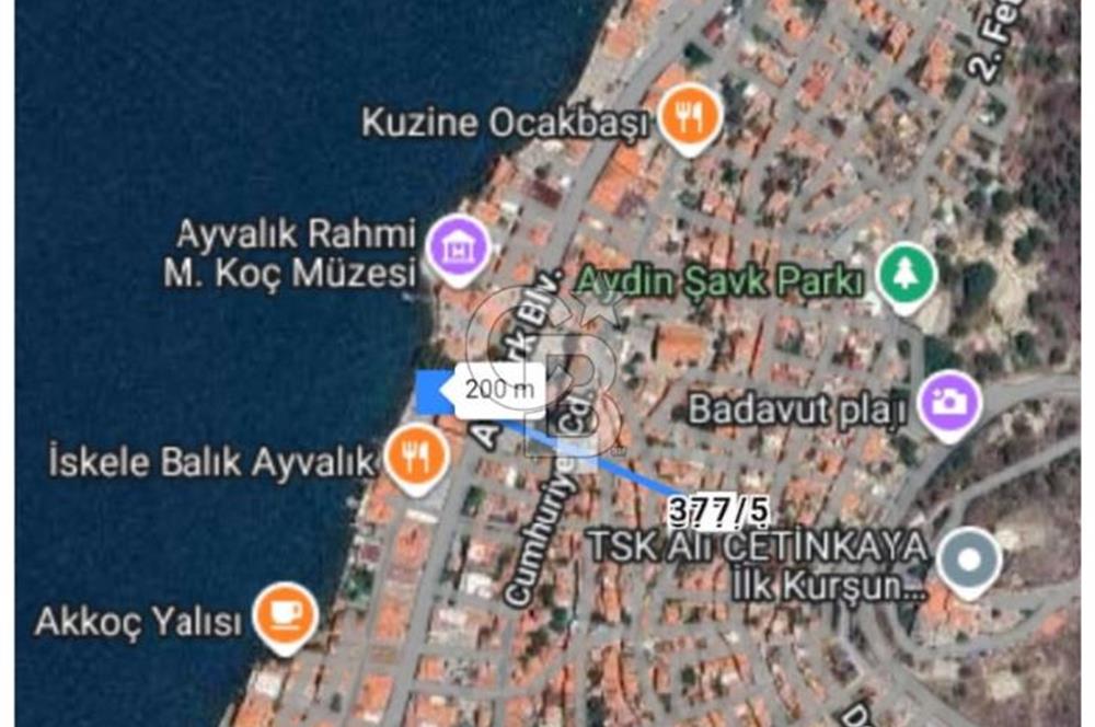 AYVALIK'TA SATILIK KONUT İMARLI, DENİZ MANZARALI ARSA